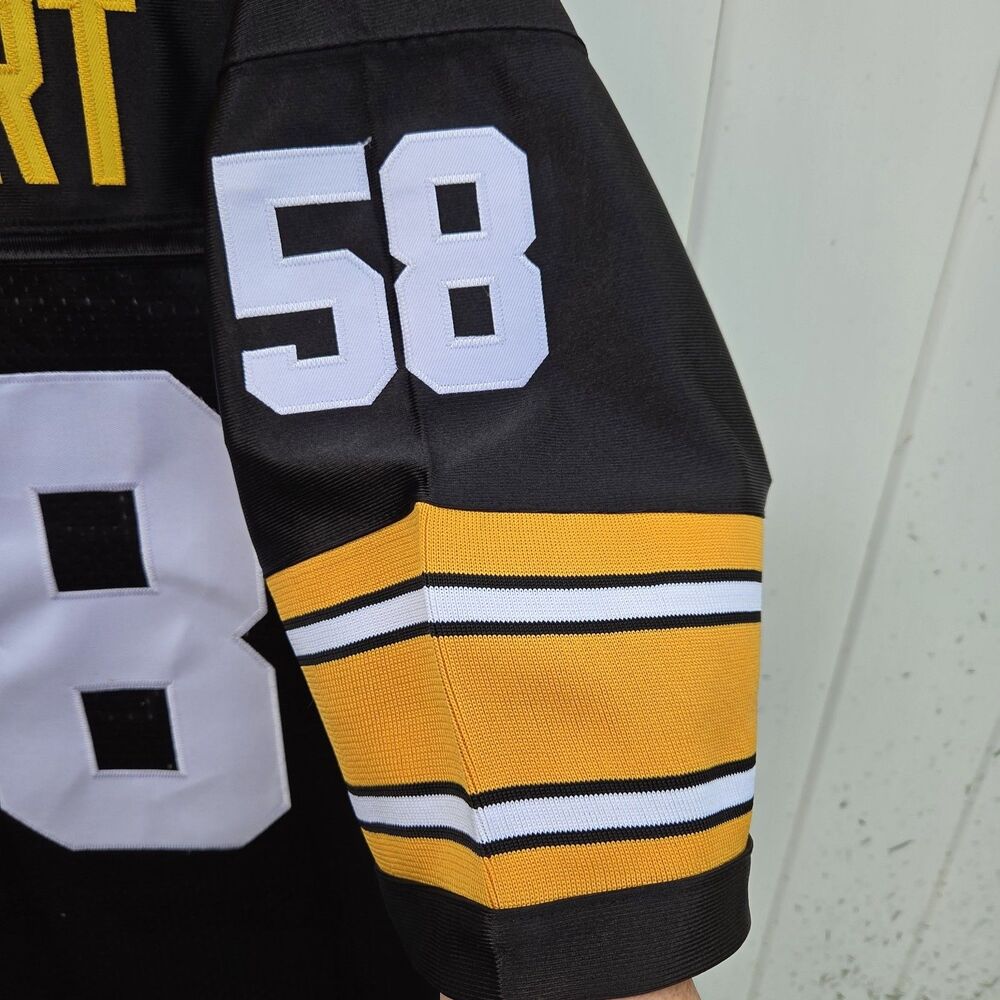 Mitchell & Ness Pittsburgh Steelers Jack Lambert 58 Throwback Jersey 1975 Sz XL - Picture 8 of 10